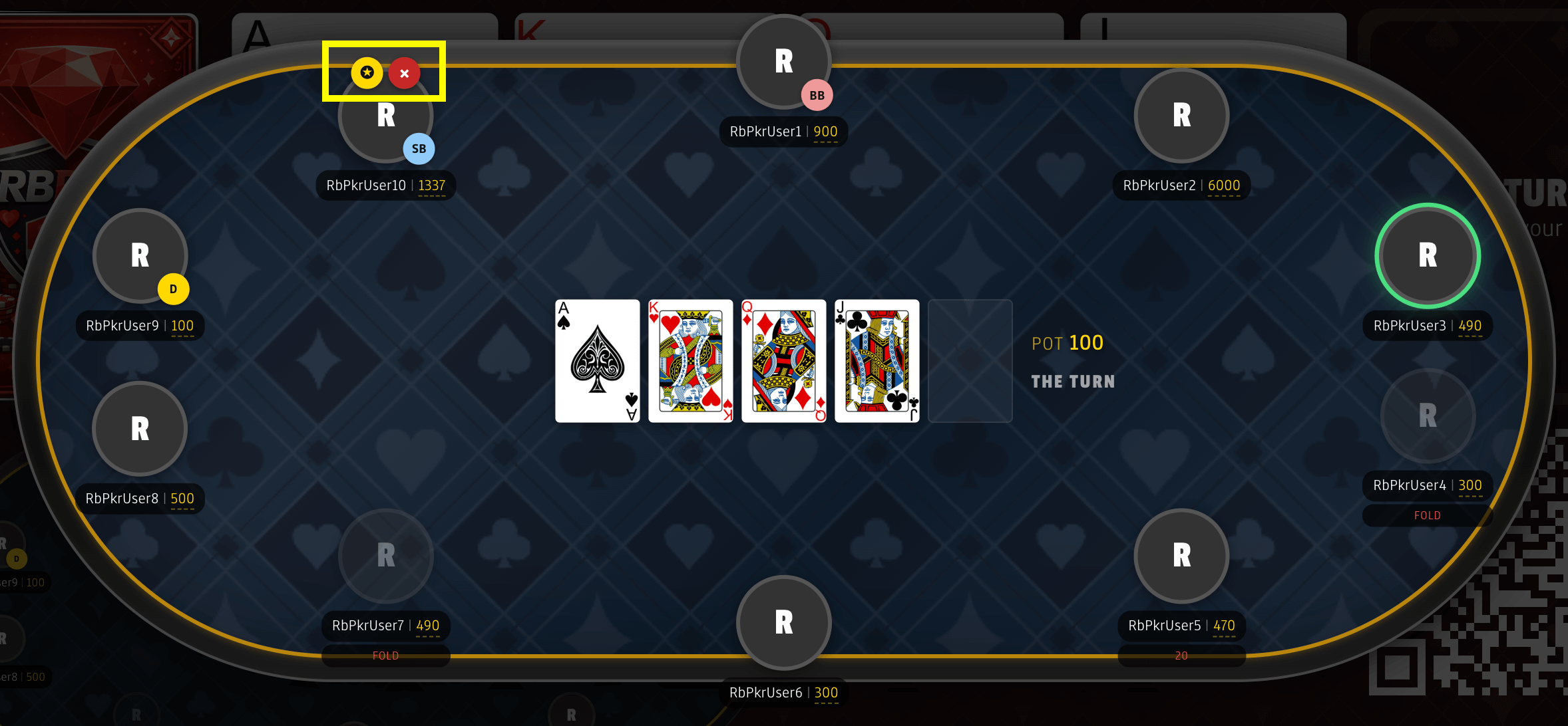 Dealer button position