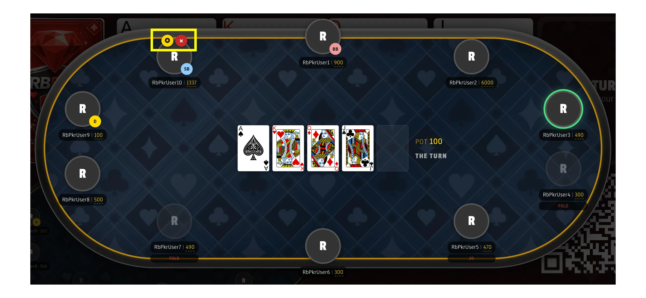 Dealer button position