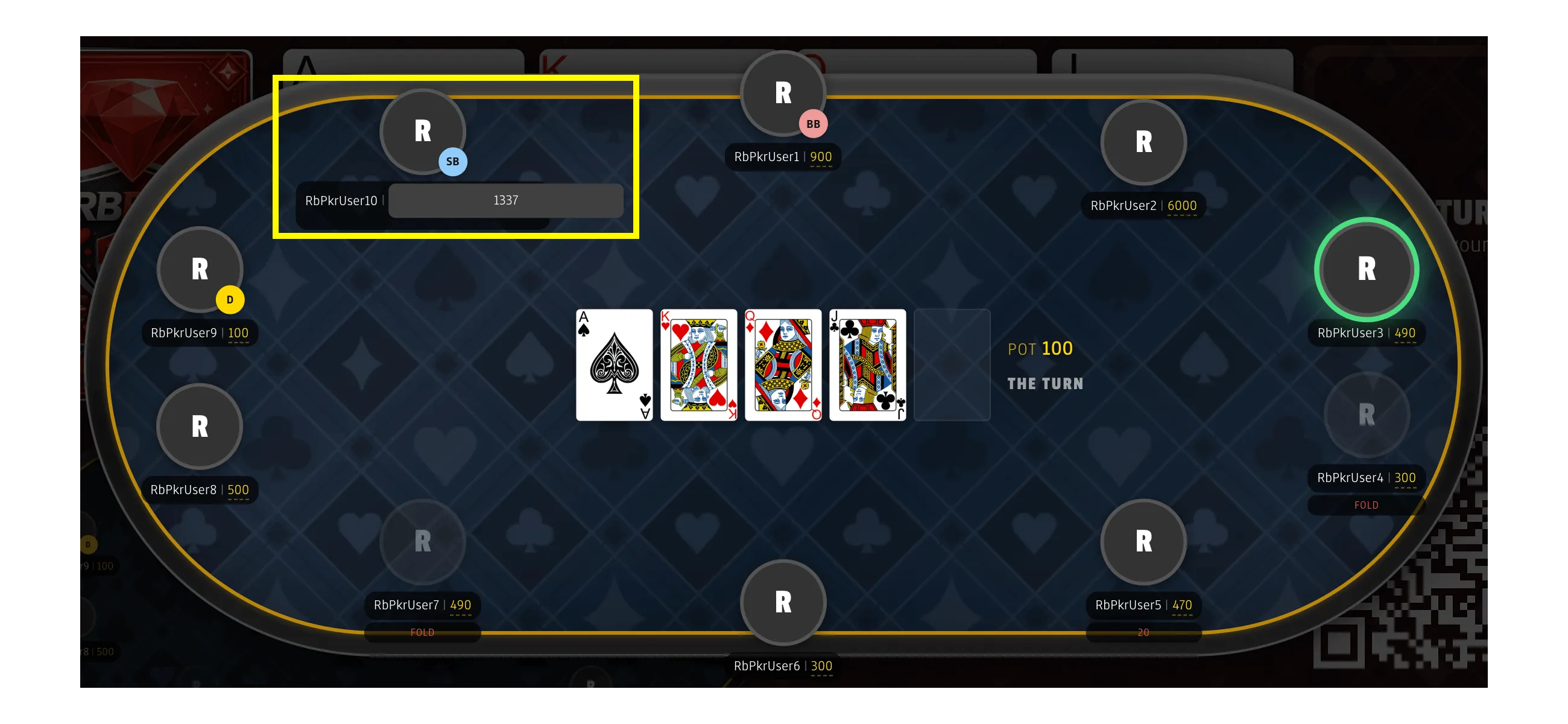 Player chip counts