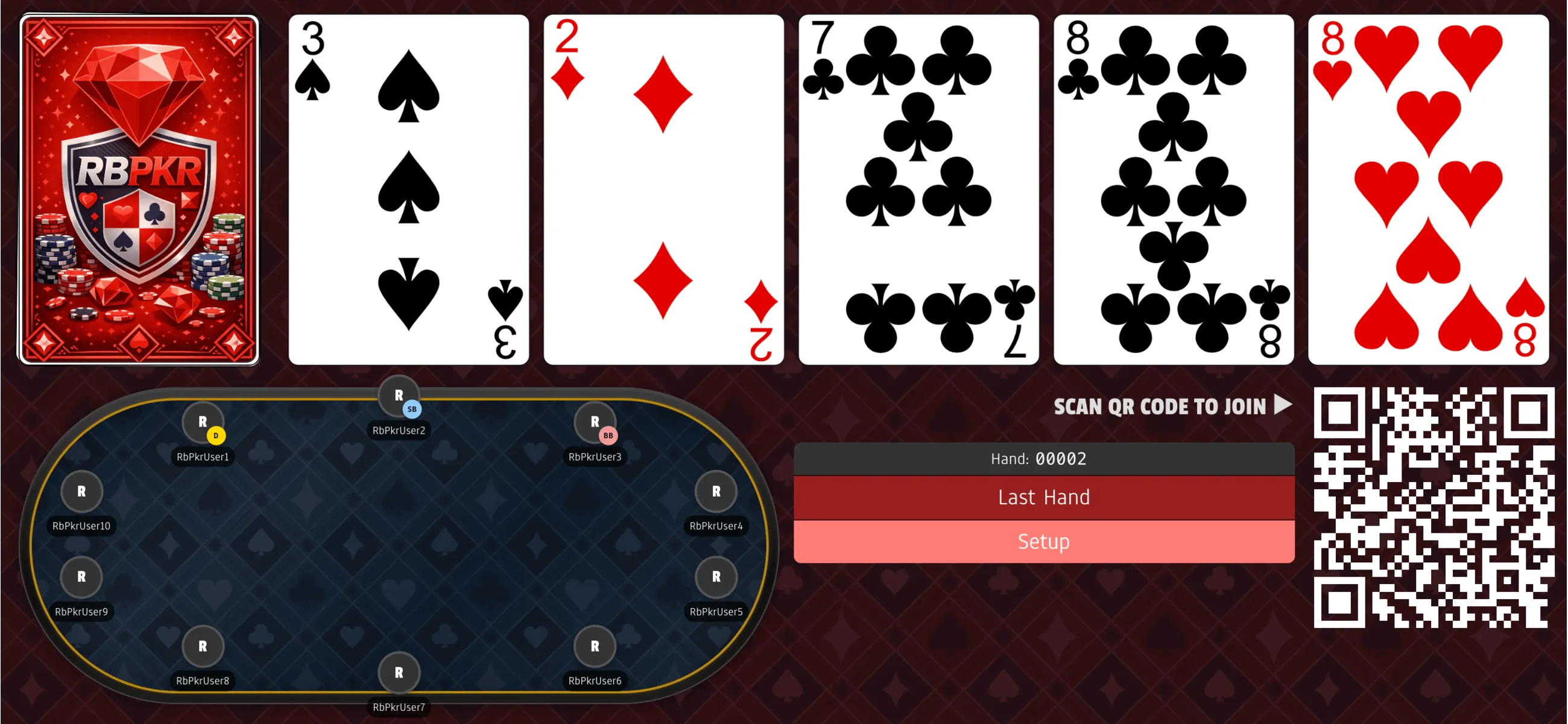 Game setup button
